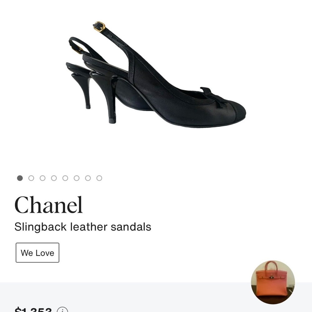 CHANEL Black Slingback Heels